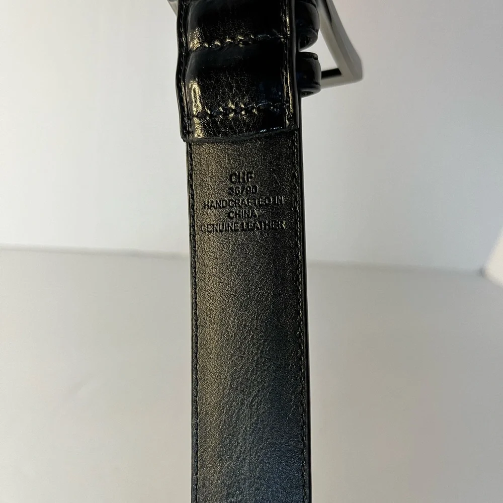 CHF Handcrafted Genuine Leather‎ Dress Belt Black Unisex Size 41”